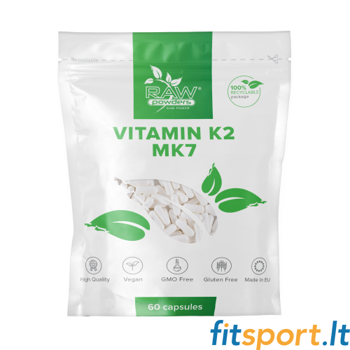 Raw Powders Vitamīns K2 (MK-7) 60 kaps. 